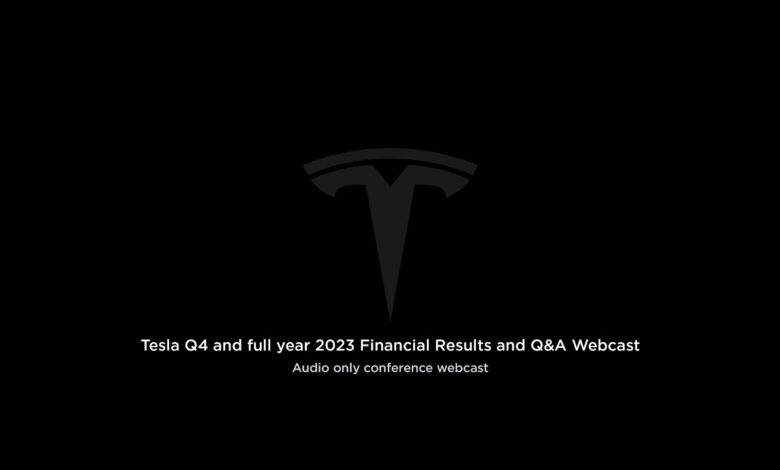 Carros AZ | Webcast de resultados financeiros e perguntas e respostas da Tesla no quarto trimestre e no ano de 2023