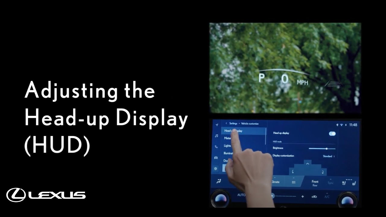 Adjusting Head Up Display | Lexus