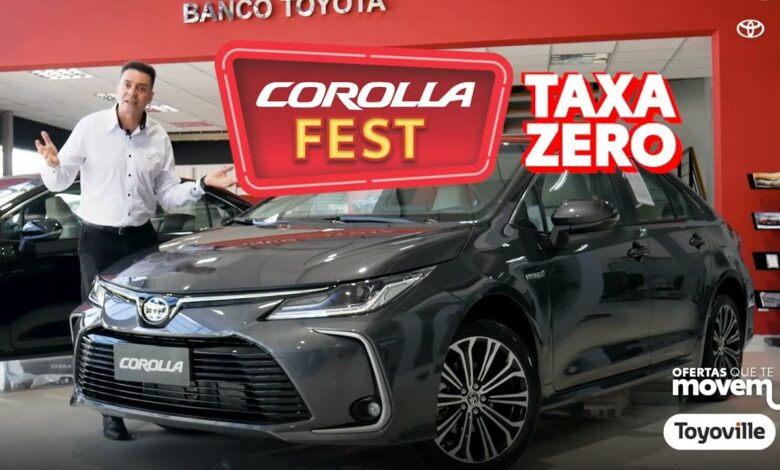 COROLLA FEST É NA TOYOVILLE COROLLA SEDAN COM TAXA ZERO E HILUX 2024 COM TAXA ZERO