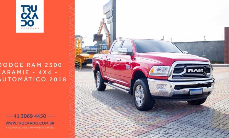 DODGE RAM 2500 LARAMIE – AUTOMÁTICO – 4X4 – 2018 – DIESEL