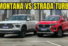 FIAT STRADA TURBO VS CHEVROLET MONTANA QUAL E A