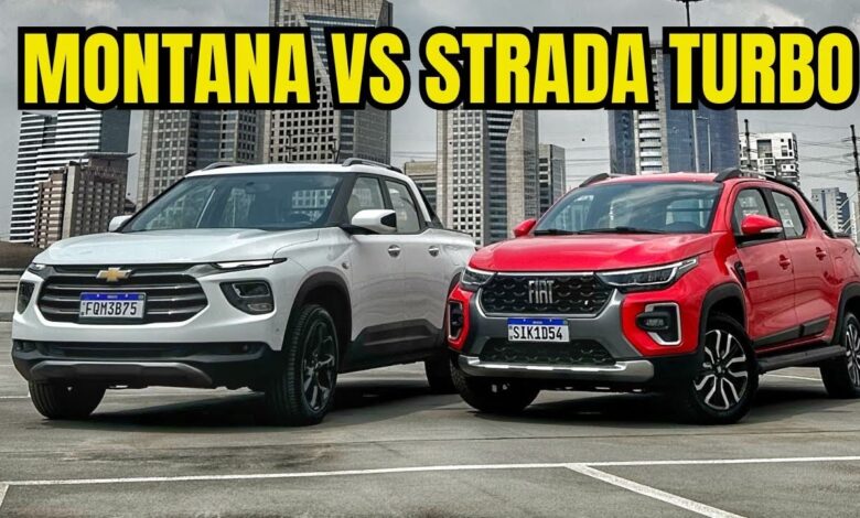 FIAT STRADA TURBO VS CHEVROLET MONTANA QUAL E A