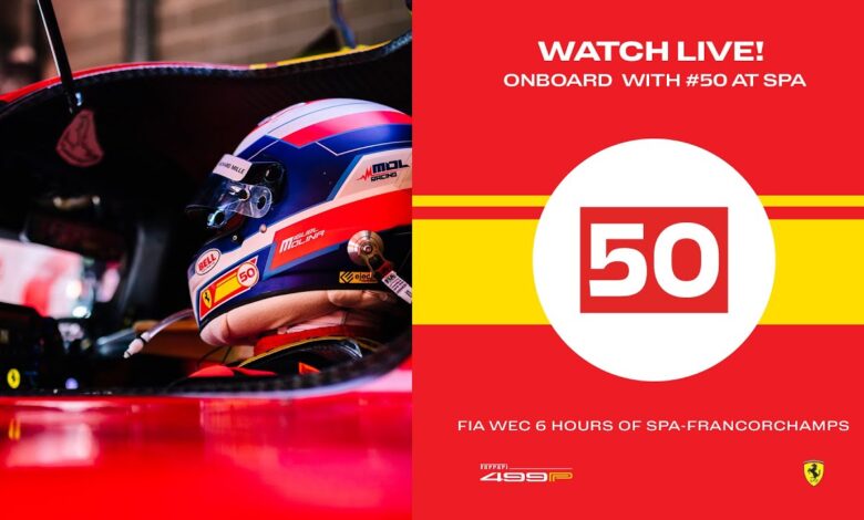 Ferrari Hypercar | Onboard the #50 LIVE Race Action at 6 Hours of Spa 2023 | FIA WEC