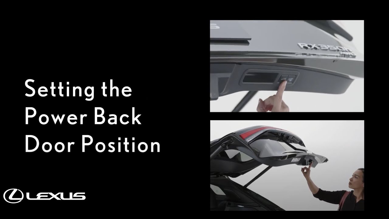 Setting the Power Back Door Position | Lexus