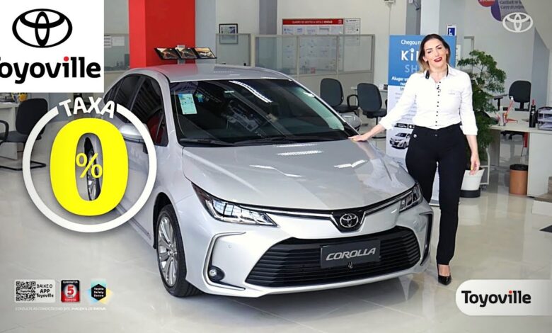 TOYOTA COROLLA 2023 SEDAN E CROSS COM TAXA ZERO NA SEMANA DO BRASIL NA TOYOVILLE