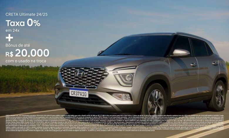 Taxa ZERO + bônus de até R$20.000. O melhor momento do ano para sair de Hyundai CRETA novo é agora!