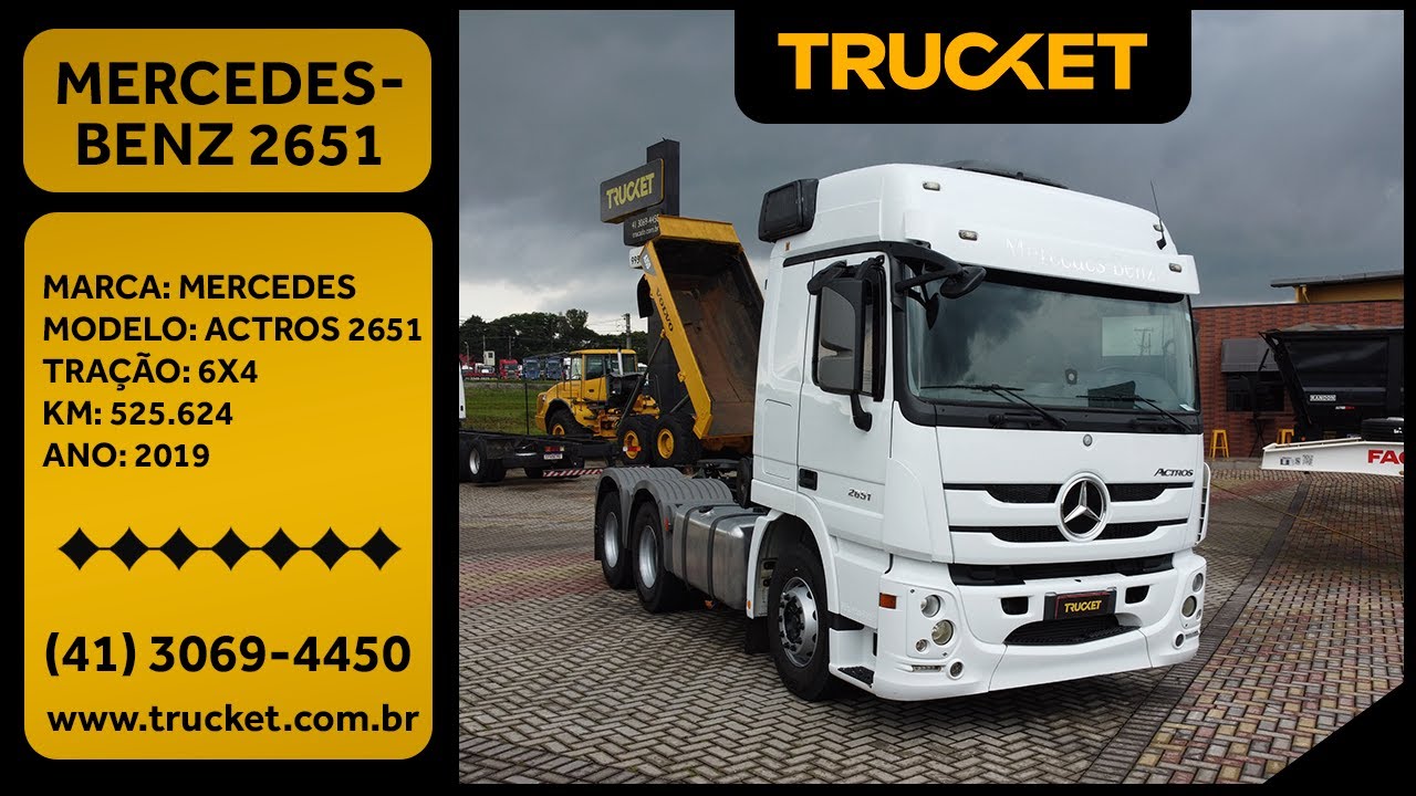 MERCEDES-BENZ ACTROS – 2651 – 6X4 – 2019 – CAVALO