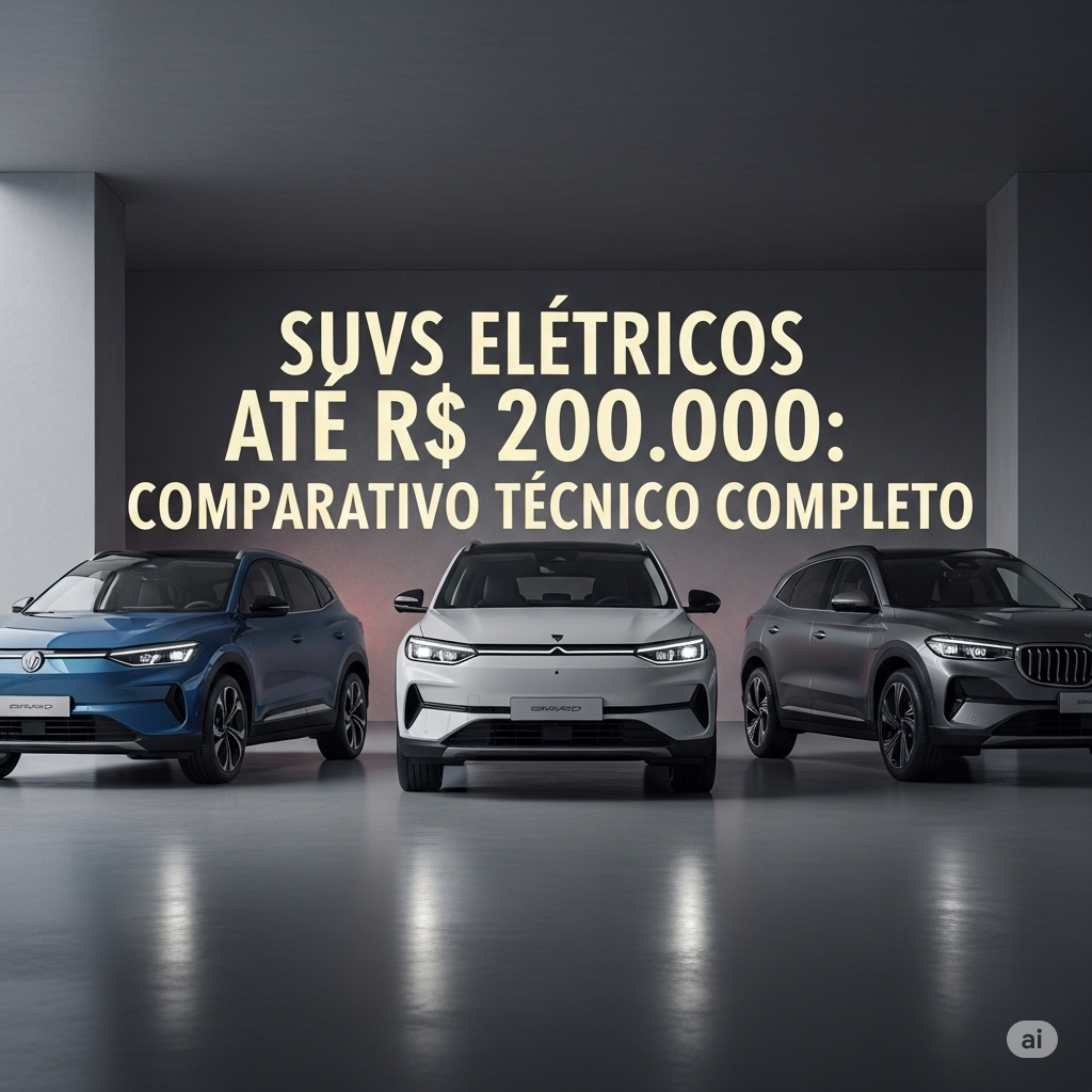 SUVs Elétricos Até R$ 200.000: Comparativo Técnico Completo 11 SUVs Elétricos Até R$ 200.000: Comparativo Técnico Completo