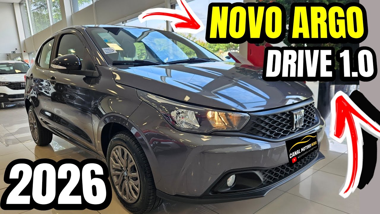 NOVO ARGO DRIVE 1.0 2026 / VERSÃO DE ENTRADA / OQUE MUDOU? ARGO 2026 Cars Reviews & News 11 Fiat Argo